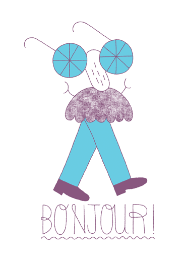 Bonjour eCard by Maxime Francout (Threadless) | Open Me
